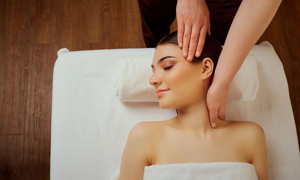 woman getting a professional massage