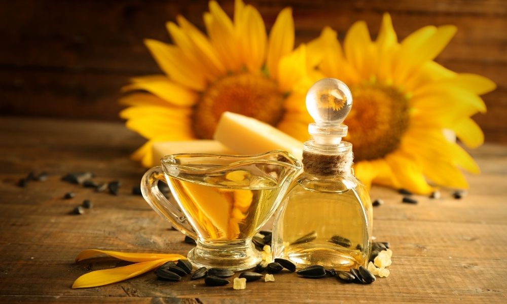 body massage oil with sunflower