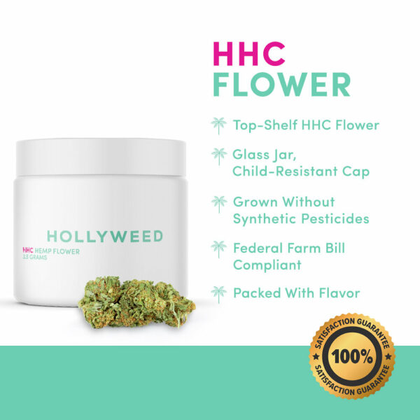 hhc flower top shelf HHC flower glass jar child resistant cap