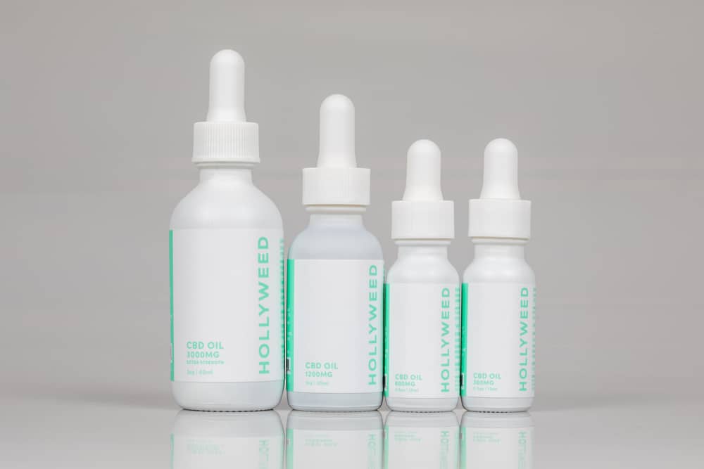 group of hollyweed cbd oil tinctures