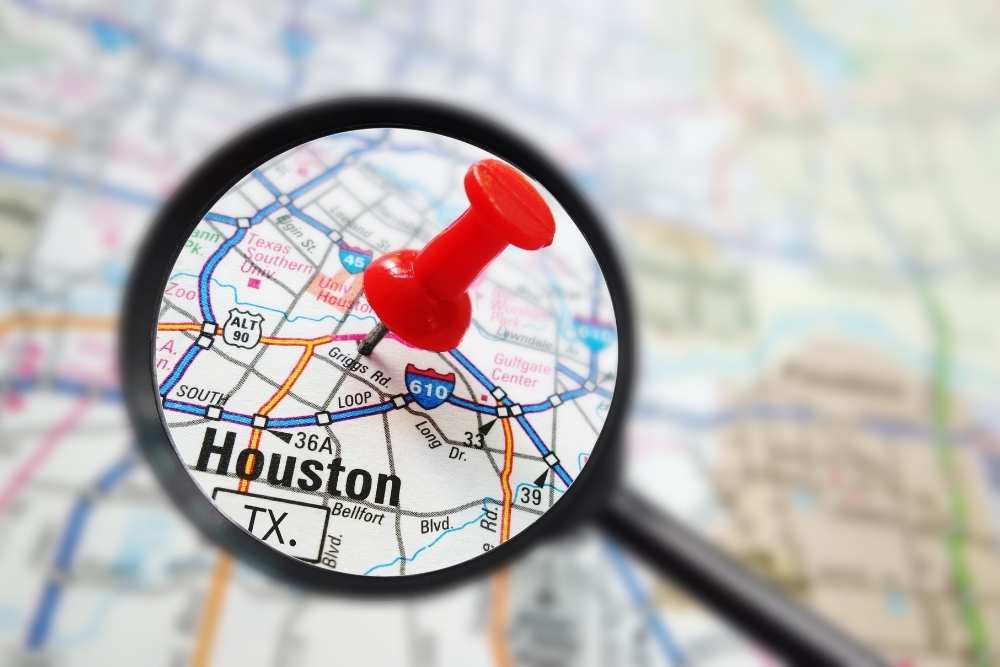 houston on a map