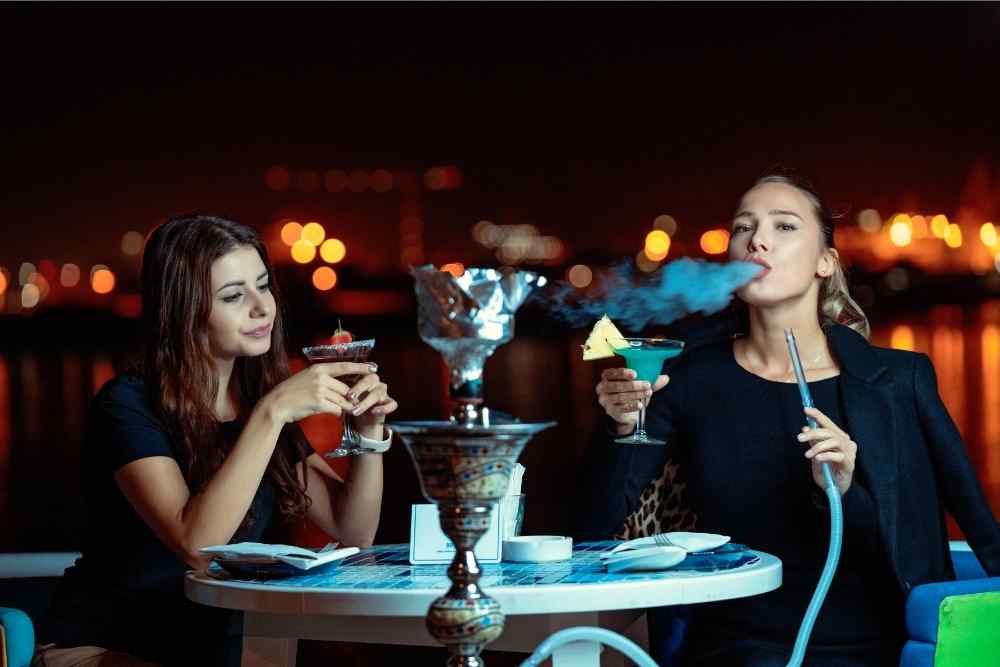 women enjoying drinks and hemp
