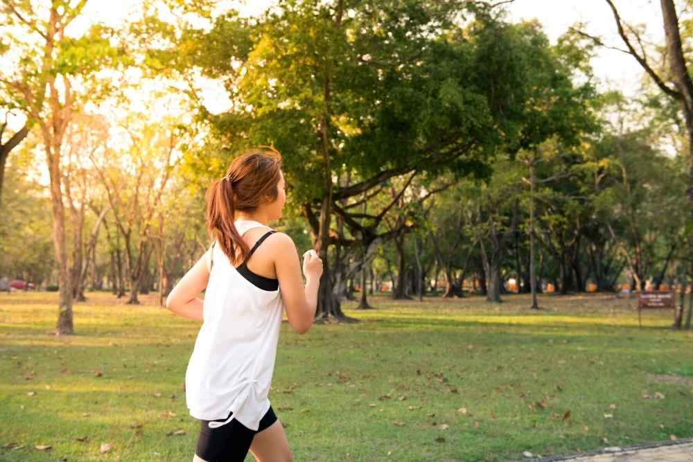 healthy woman running